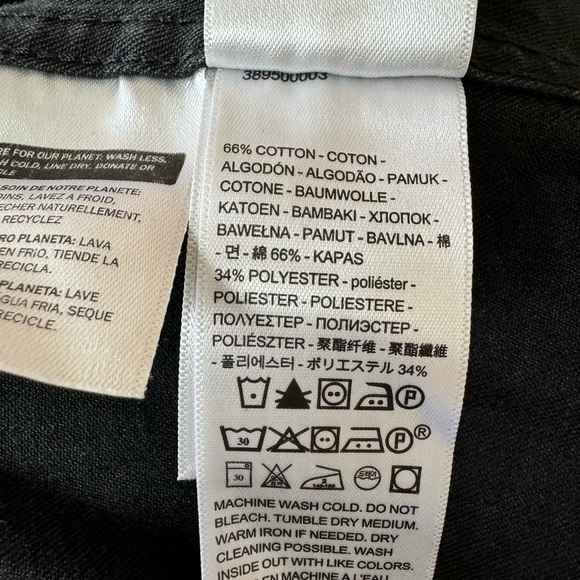 LEVI’S SOLID ELLIE DENIM DRESS BLACK SIZE M - Picture 8 of 16